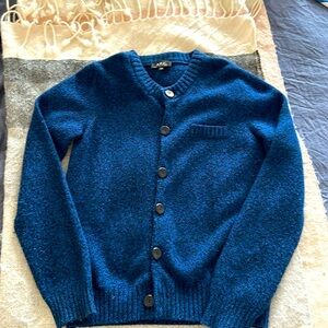 APC Blue/Black Wool Cardigan